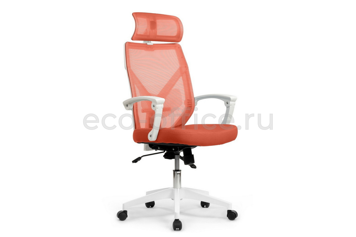 Кресло RV Chair OLIVER W-203 AC Белый пластик / Оранжевая ткань купить в Санкт-Петербурге