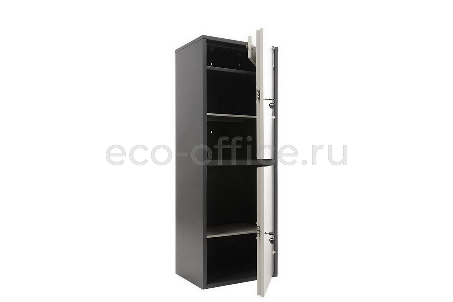 Шкаф бухгалтерский AIKO SL-125/2T Графит (RAL 7024) / Светло-серый (RAL 7038)  стоимость