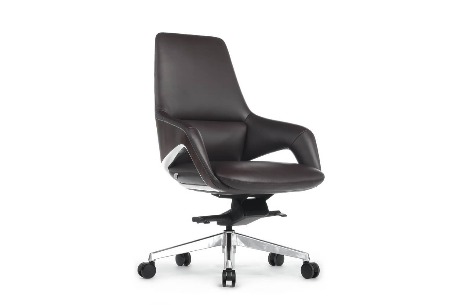 Кресло руководителя RV Design AURA-M FK005-B Тёмно-коричневая кожа купить в Санкт-Петербурге