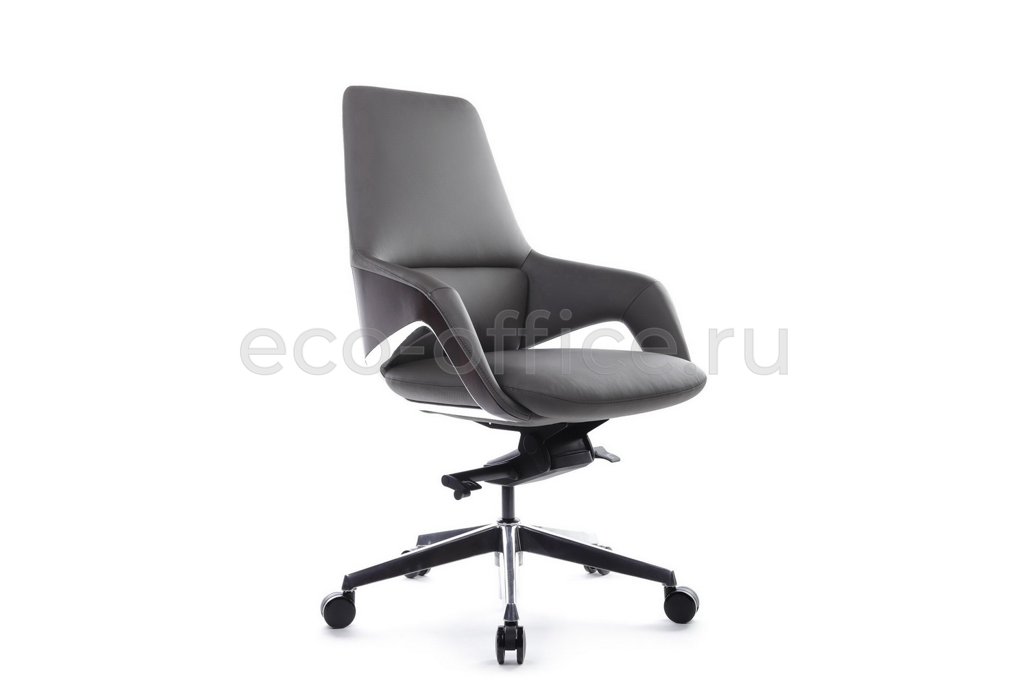 Кресло руководителя RV Design AURA-M FK005-B Антрацит кожа купить в Санкт-Петербурге