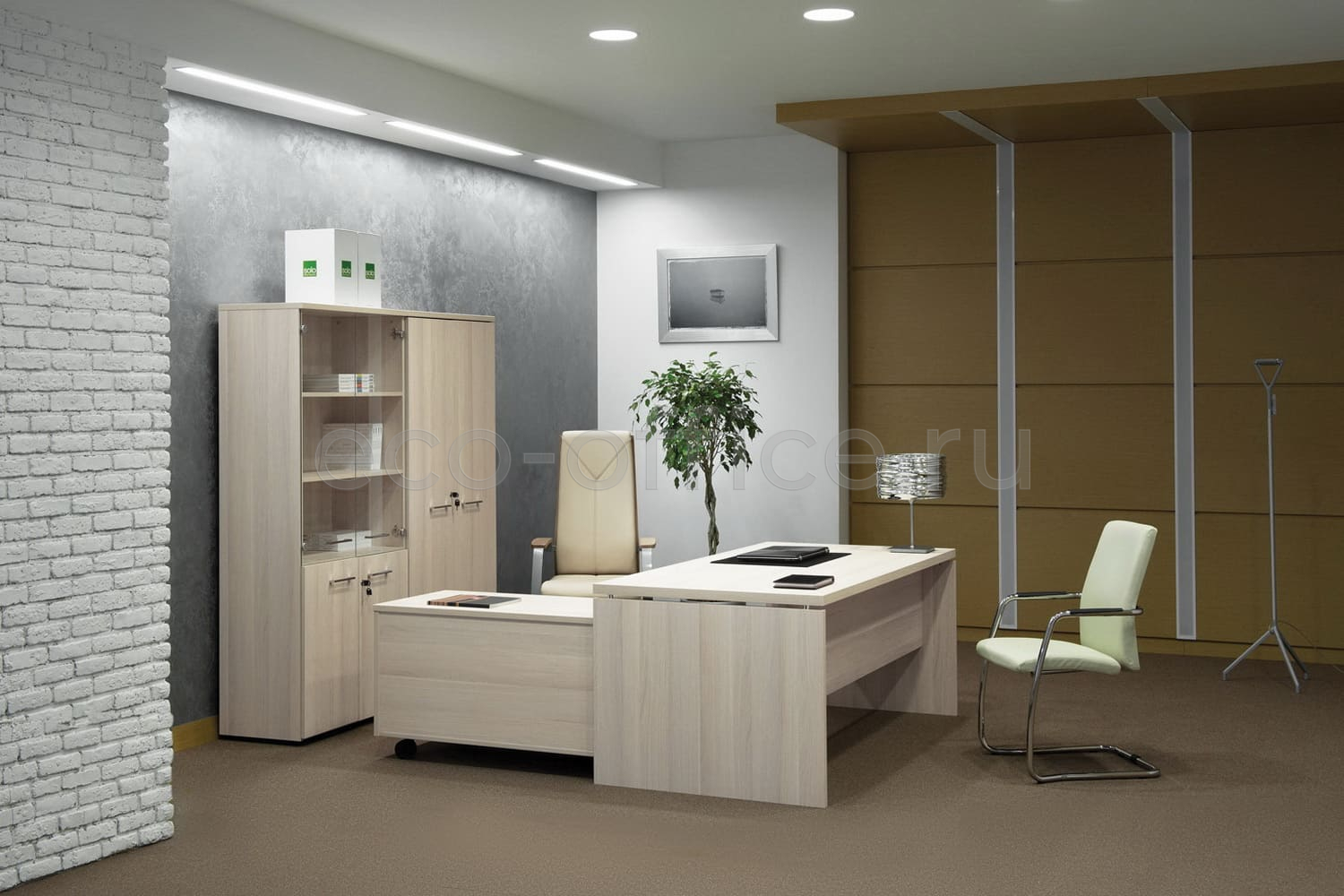 Кабинет руководителя FERMO WOOD Дуб Светлый купить в Санкт-Петербурге