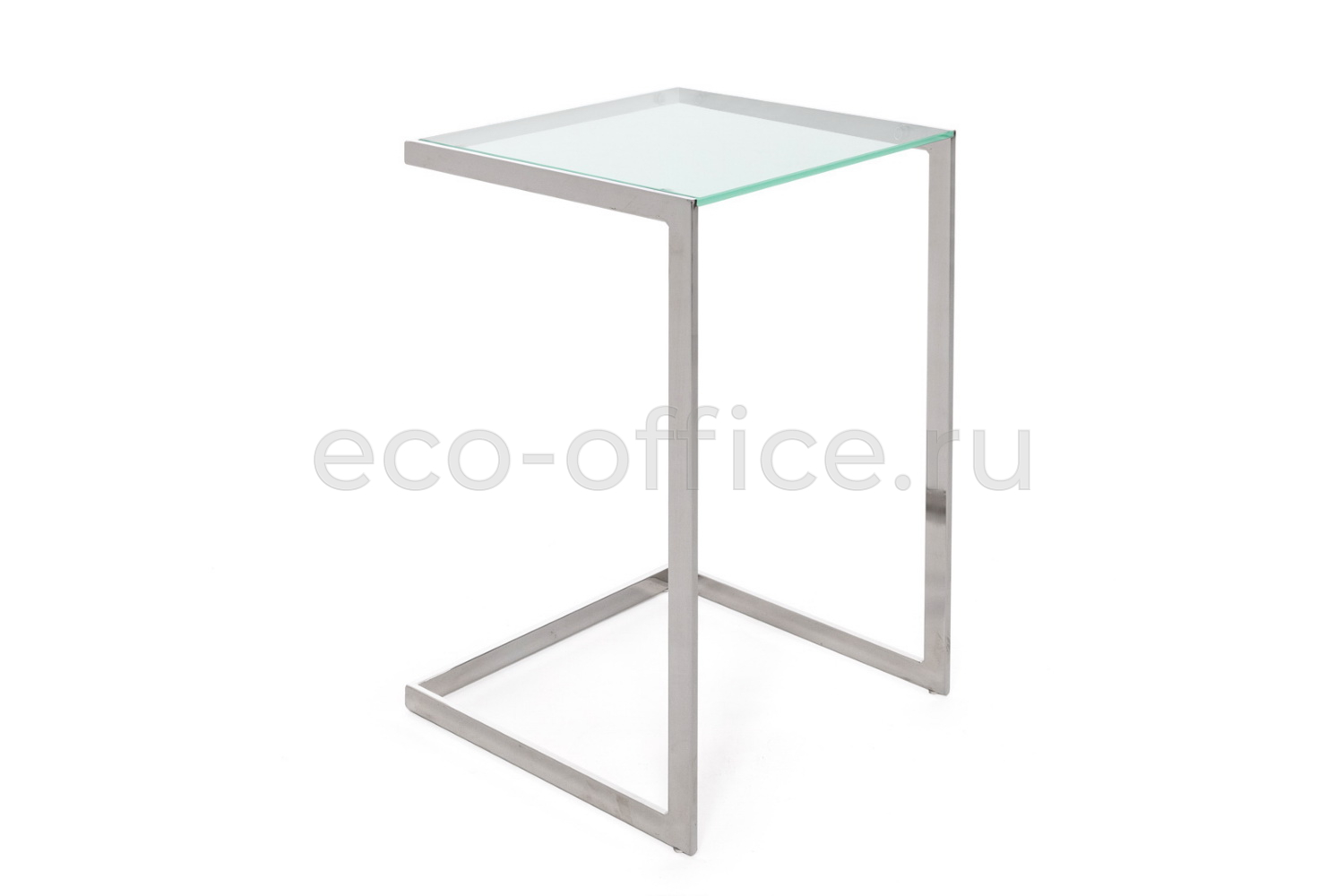 Стол кофейный TOWER polish base clear glass Прозрачное стекло купить в Санкт-Петербурге