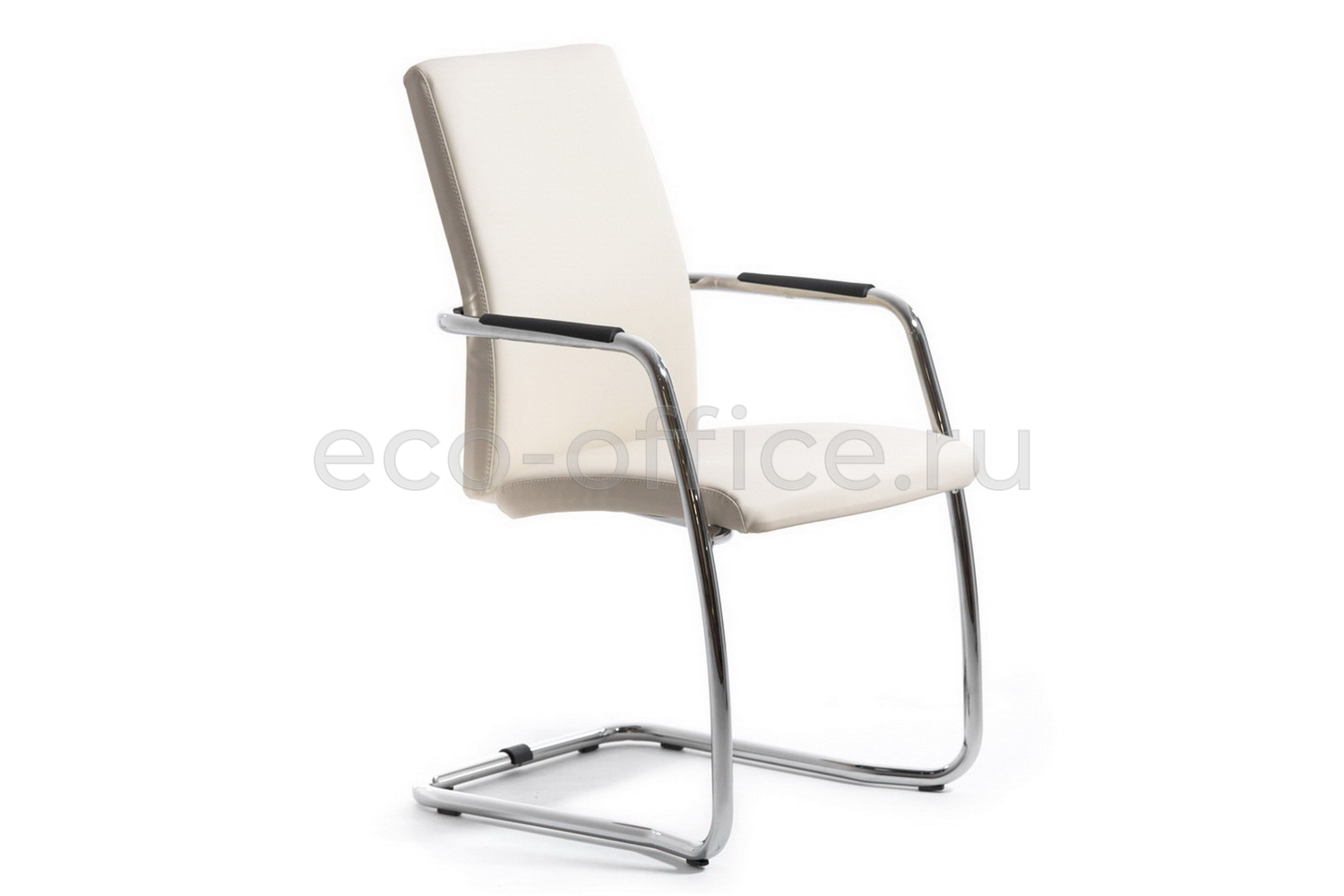 Конференц-кресло Profoffice WELL SEAT на полозьях Бежевая экокожа купить в Санкт-Петербурге