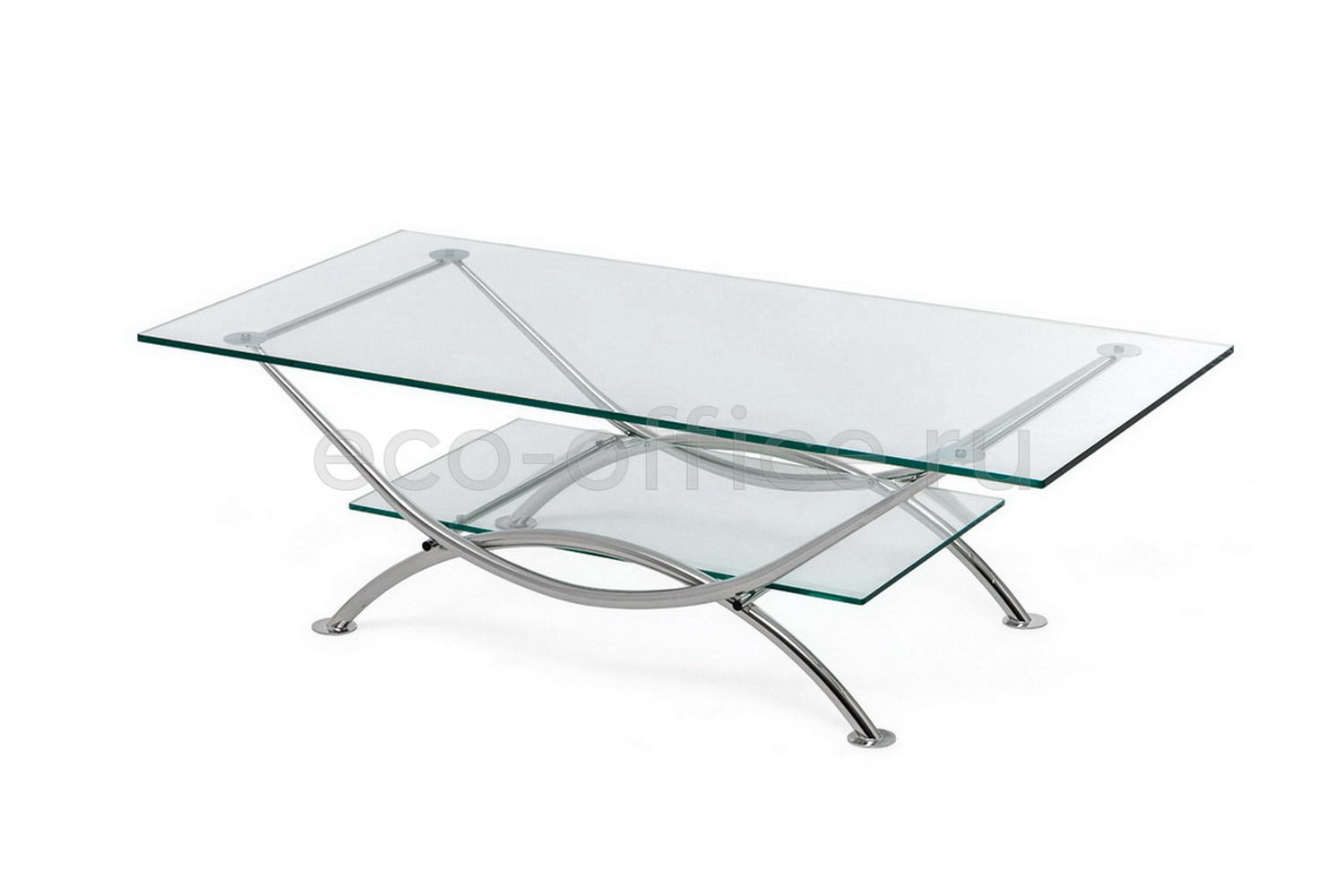 Стол кофейный ARCO clear glass Прозрачное стекло купить в Санкт-Петербурге