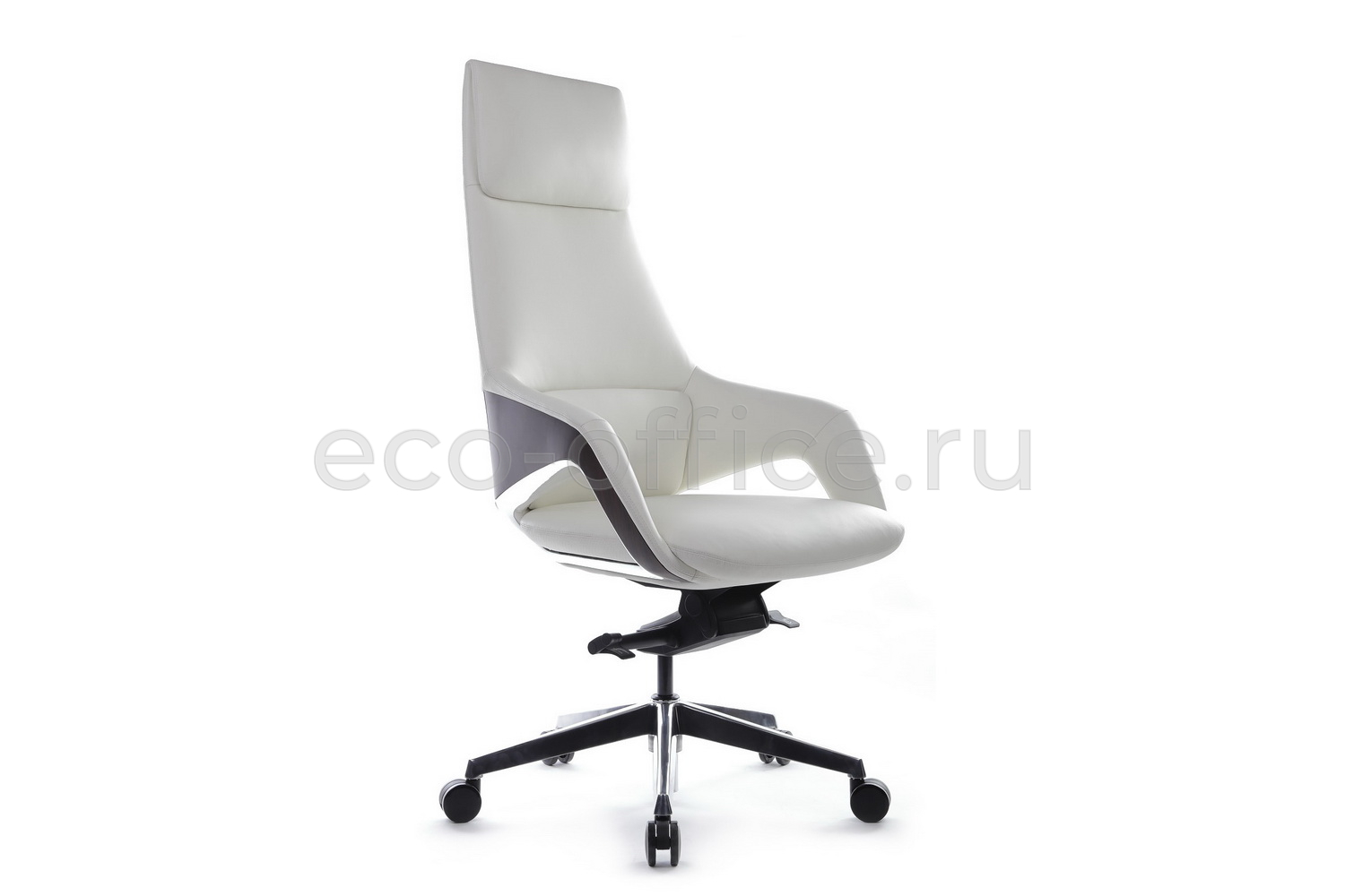 Кресло руководителя RV Design AURA FK005-A Белая кожа купить в Санкт-Петербурге