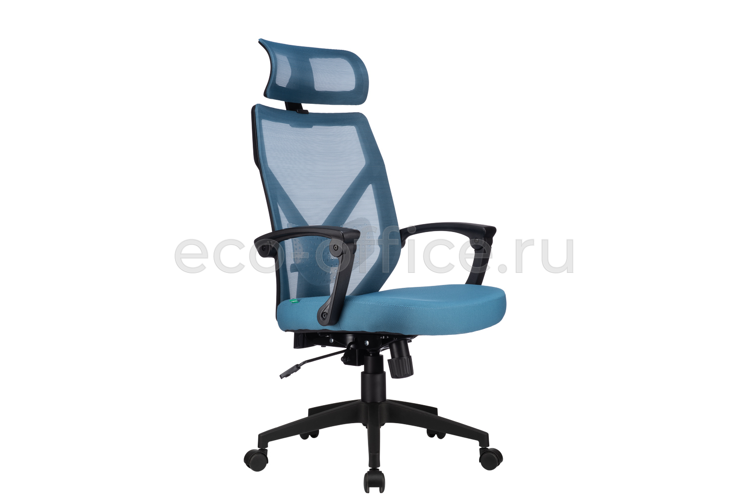 Кресло RV Chair OLIVER W-203 AC Чёрный пластик / Синяя ткань купить в Санкт-Петербурге