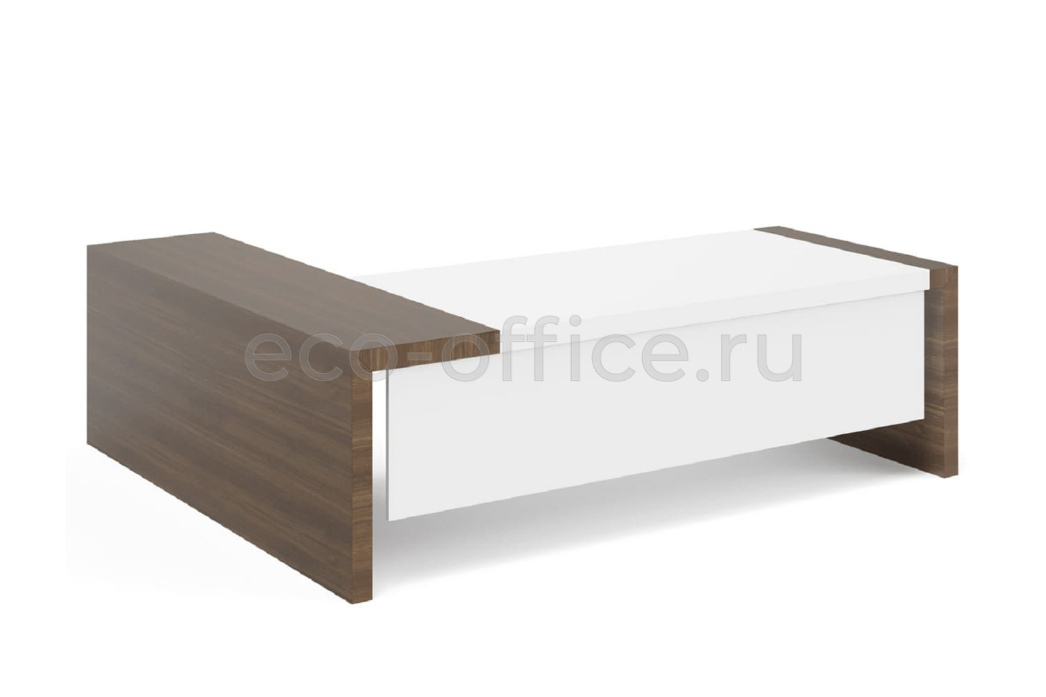 Стол письменный KYO Desk RH L 246+ KYO Front panel Орех / Белый купить в Санкт-Петербурге