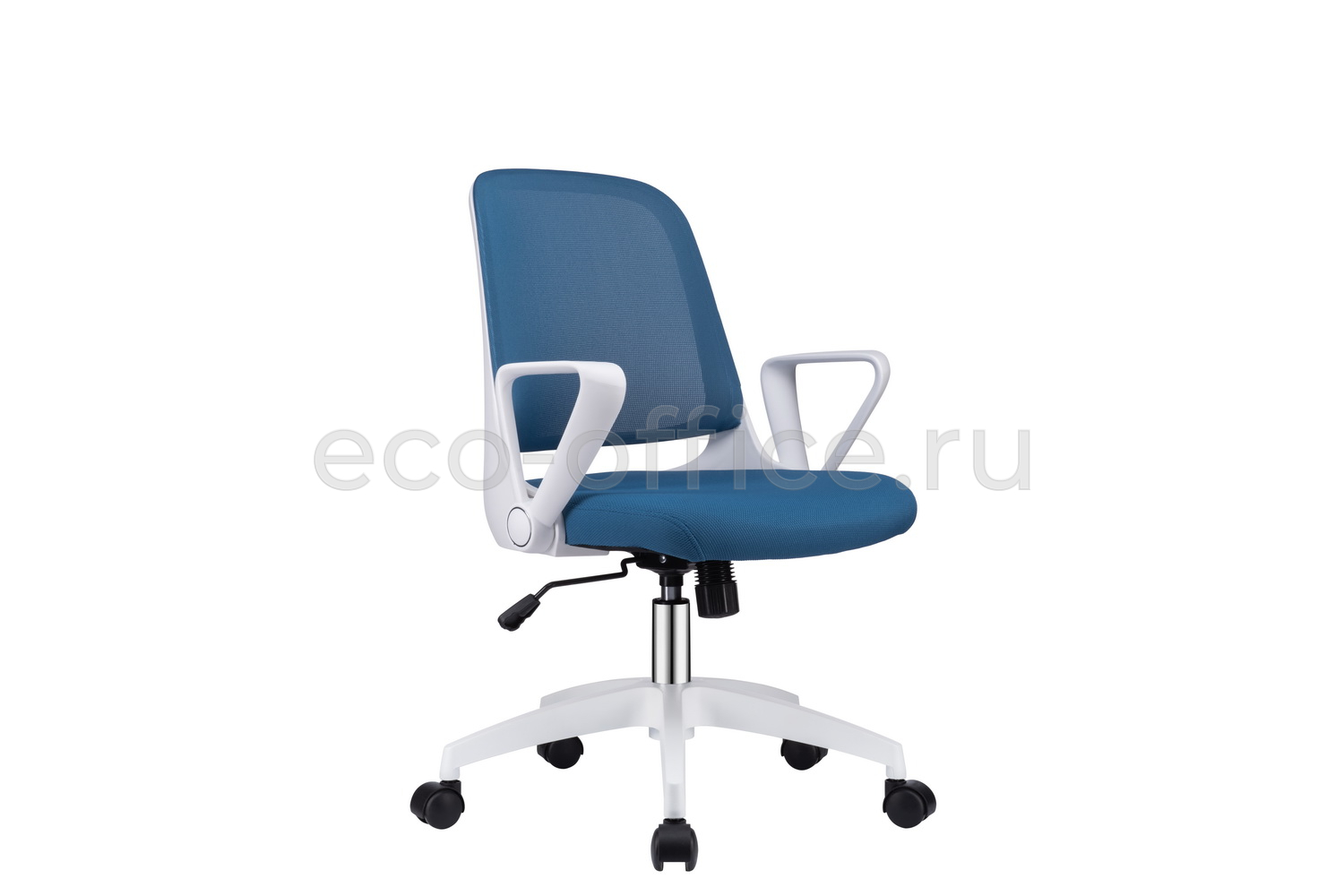Кресло офисное RV Design W-158 Белый пластик / Синяя сетка купить в Санкт-Петербурге