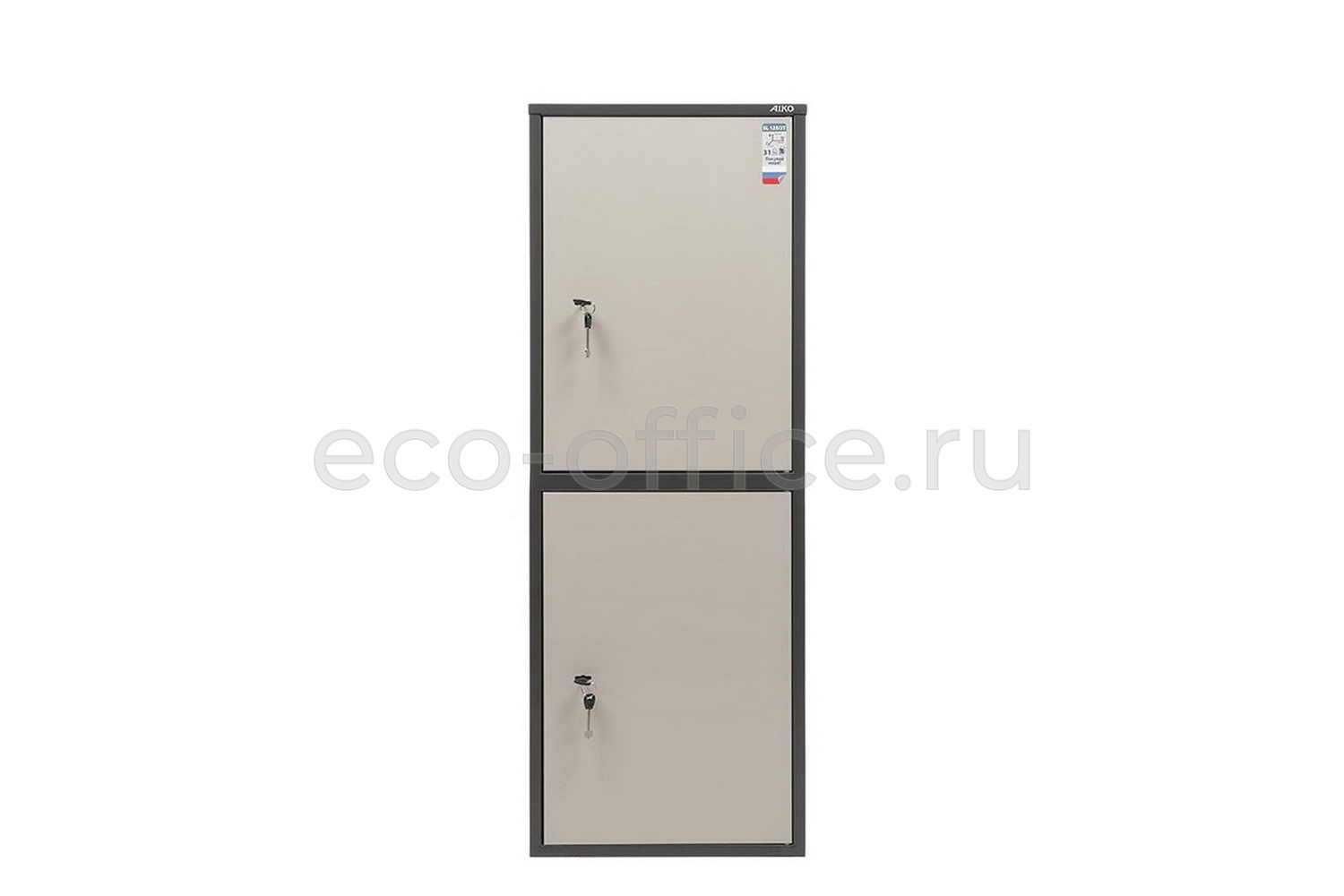 Шкаф бухгалтерский AIKO SL-125/2T Графит (RAL 7024) / Светло-серый (RAL 7038)  стоимость