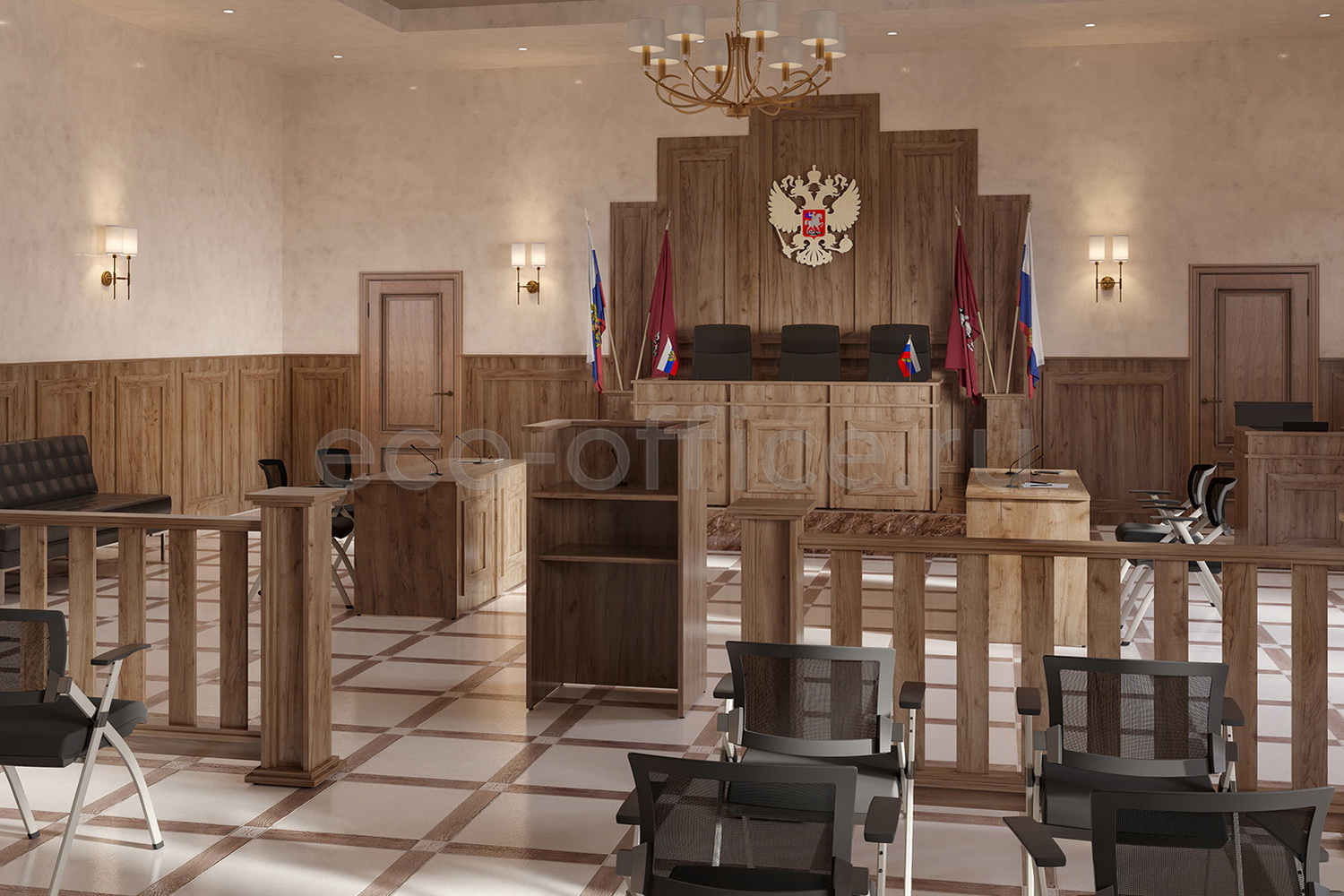 Мебель для залов суда KODEX Дуб Табак купить в Санкт-Петербурге