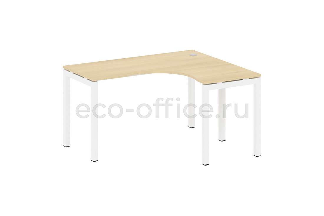 Стол криволинейный правый METAL SYSTEM QUATTRO 5x5 50БП.СА-3 Пр Акация Лорка / Белый металл купить в Санкт-Петербурге