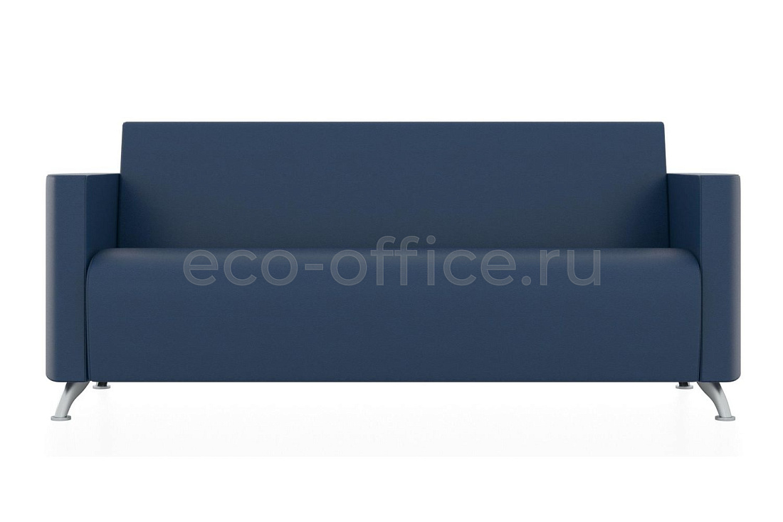 Трехместный диван СИТИ экокожа Euroline 903 Бриллиантово-синий купить в Санкт-Петербурге
