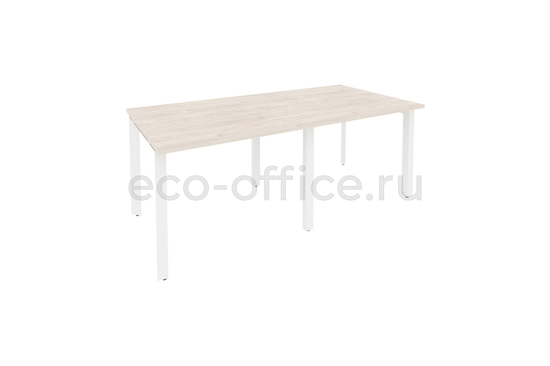 Стол переговорный (2 столешницы) ONIX O.MP-PRG-2.1 Денвер Светлый / Белый металл  купить в Санкт-Петербурге