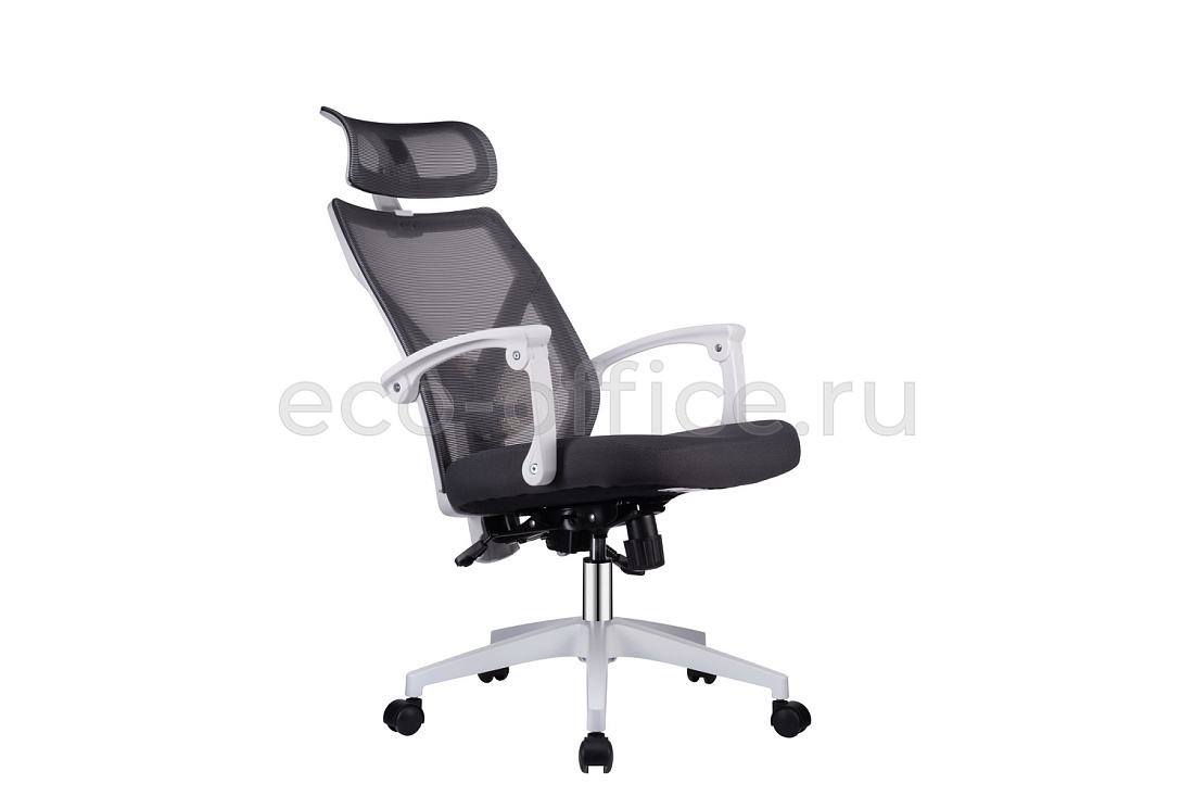 Кресло RV Chair OLIVER W-203 AC Белый пластик / Серая ткань стоимость