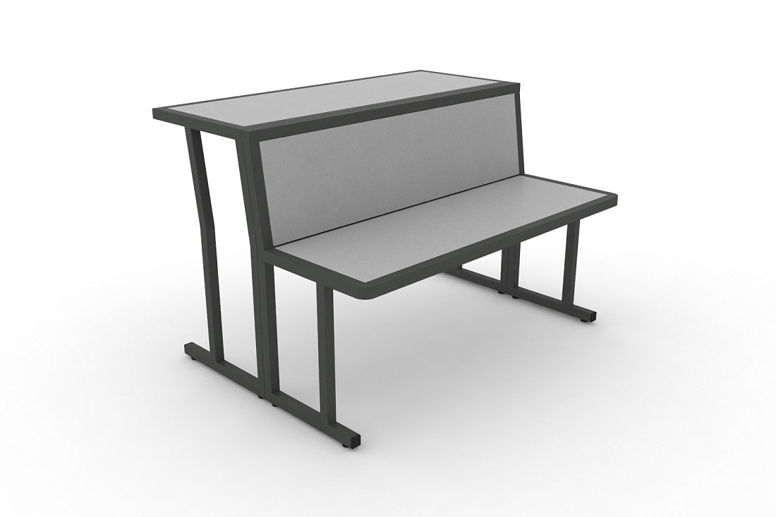 Комплект учебный скамья со столом DESK DKN-1500LS Серый / Антрацит металл  стоимость