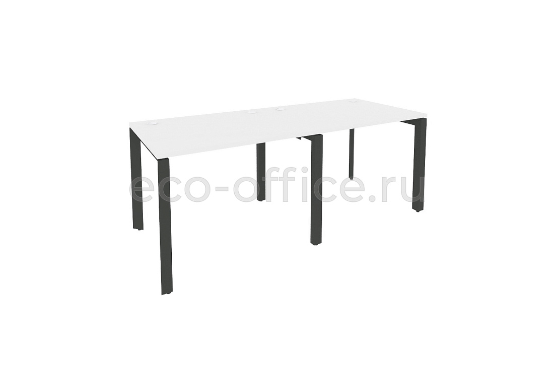 Рабочая станция на П-образном м/к ONIX O.MP-RS-2.1.8 Белый Бриллиант / Антрацит металл  купить в Санкт-Петербурге