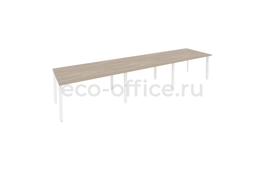 Стол переговорный (3 столешницы) ONIX O.MP-PRG-3.3 Дуб Аттик / Белый металл  купить в Санкт-Петербурге