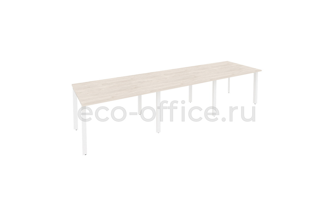 Стол переговорный (3 столешницы) ONIX O.MP-PRG-3.2 Денвер Светлый / Белый металл  купить в Санкт-Петербурге