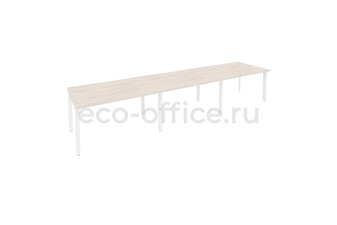 Стол переговорный (3 столешницы) ONIX O.MP-PRG-3.3 Денвер Светлый / Белый металл  купить в Санкт-Петербурге