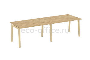 Стол переговорный (2 столешницы) ONIX WOOD OW.PRG-2.3 Тиквуд Светлый / Дуб Светлый фото