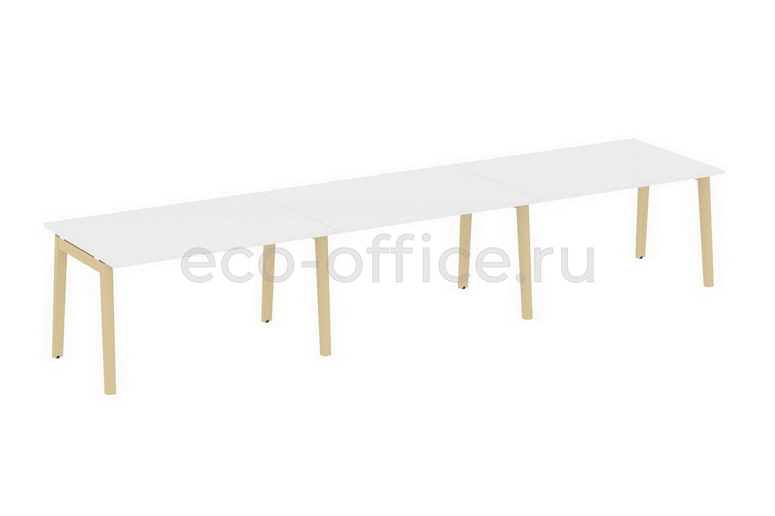 Стол переговорный (3 столешницы) ONIX WOOD OW.PRG-3.3 Белый Бриллиант / Дуб Светлый  стоимость