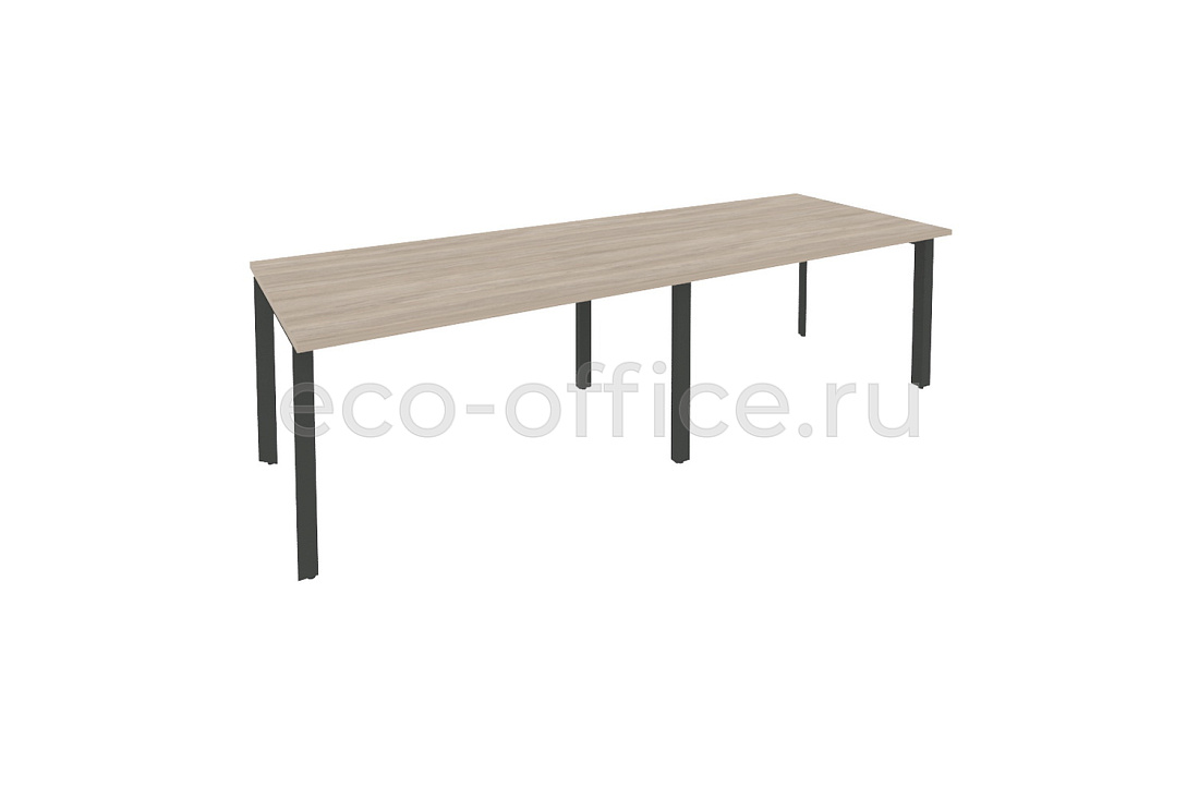 Стол переговорный (2 столешницы) ONIX O.MP-PRG-2.3 Дуб Аттик / Антрацит металл  купить в Санкт-Петербурге