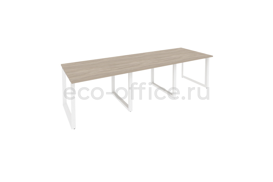 Стол переговорный (3 столешницы) ONIX O.MO-PRG-3.1 Дуб Аттик / Белый металл  купить в Санкт-Петербурге