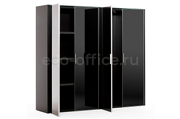 Шкаф для бумаг + гардероб GALA LIB4/899 + LIBW/899 + LIBSH/899 BLACK GLASS купить в Санкт-Петербурге