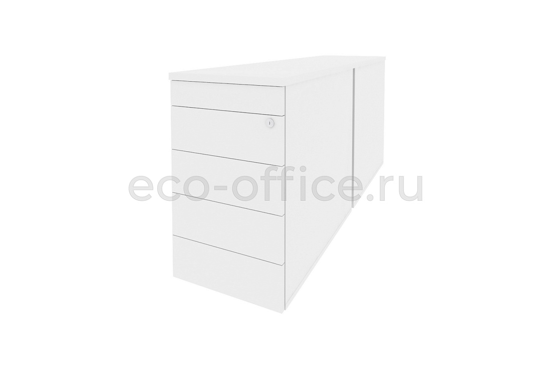 Тумба двойная приставная / опорная (TIP-ON) ONIX O.TPO-2.8 TIP Белый Бриллиант купить в Санкт-Петербурге