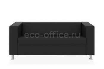 Трехместный диван АПОЛЛО экокожа Euroline 9100 Чёрный купить в Санкт-Петербурге