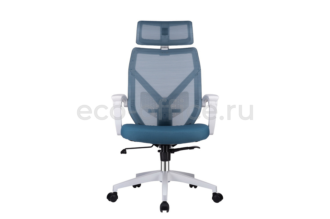 Кресло RV Chair OLIVER W-203 AC Белый пластик / Синяя ткань стоимость
