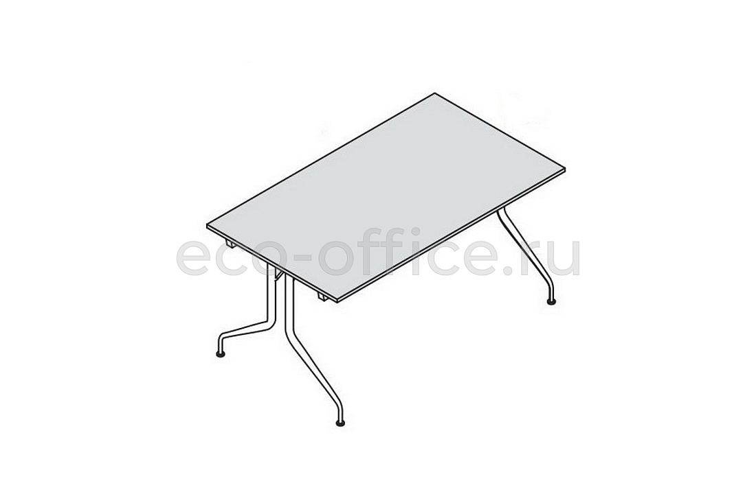 Стол со складными ножками 140х80 см PIEGO 151004 Dark poplar / Chromed  стоимость