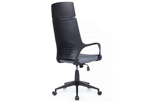 Кресло RV Chair IQ RV 8989 Чёрный пластик / Серая ткань фото