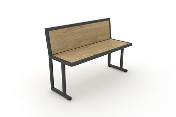 Скамья учебная двухместная DESK DK-1100L Тиквуд Светлый / Антрацит Металл купить в Санкт-Петербурге