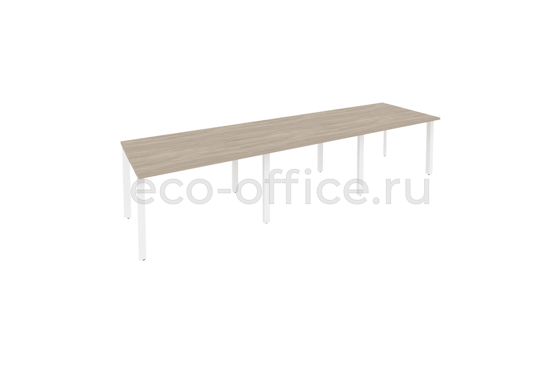 Стол переговорный (3 столешницы) ONIX O.MP-PRG-3.2 Дуб Аттик / Белый металл  купить в Санкт-Петербурге