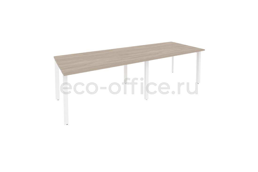 Стол переговорный (2 столешницы) ONIX O.MP-PRG-2.3 Дуб Аттик / Белый металл  купить в Санкт-Петербурге