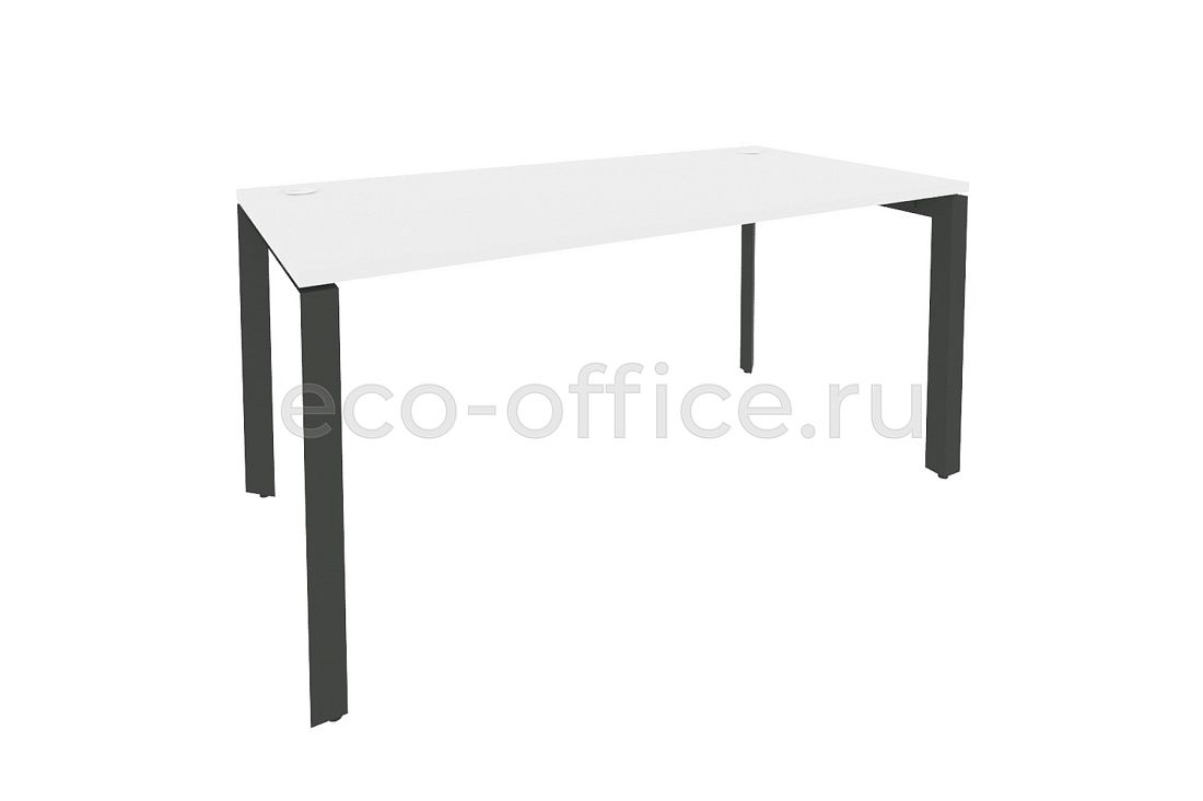 Стол рабочий на П-образном м/к ONIX O.MP-SP-4.8 Белый Бриллиант / Антрацит металл  купить в Санкт-Петербурге