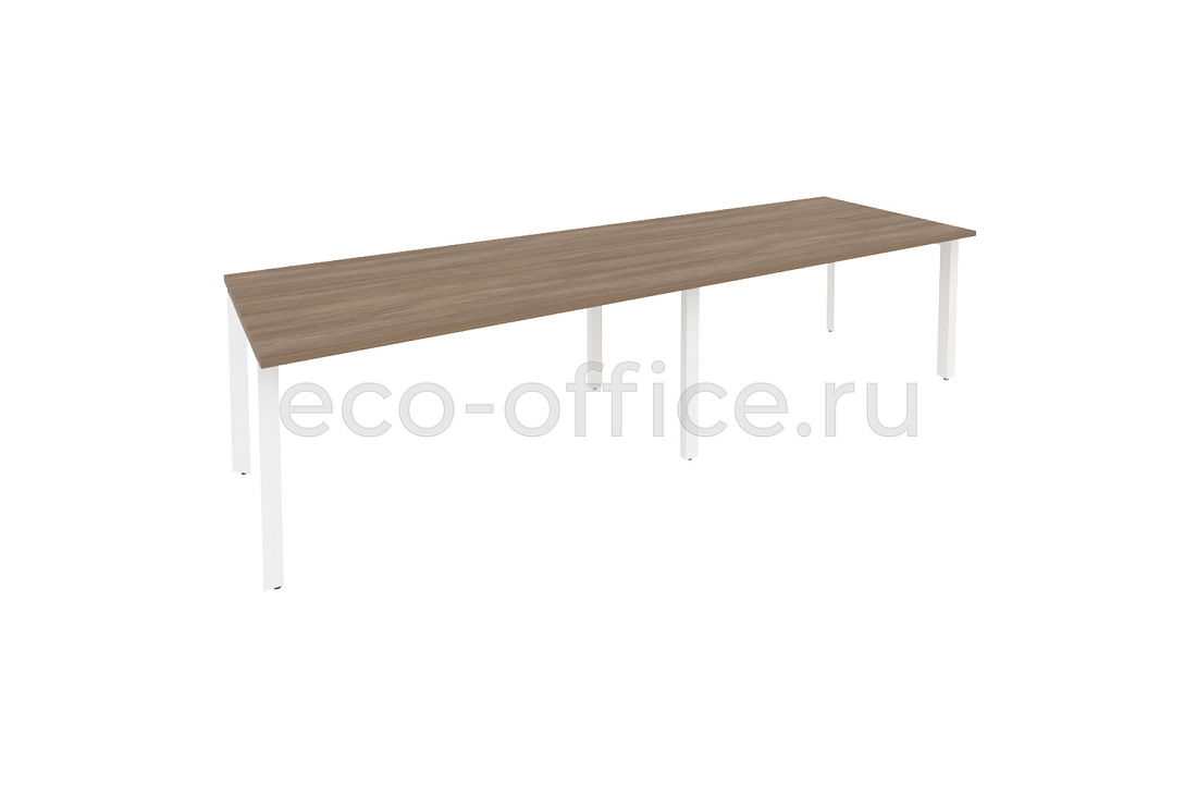 Стол переговорный (2 столешницы) ONIX O.MP-PRG-2.4 Дуб Аризона / Белый металл  купить в Санкт-Петербурге