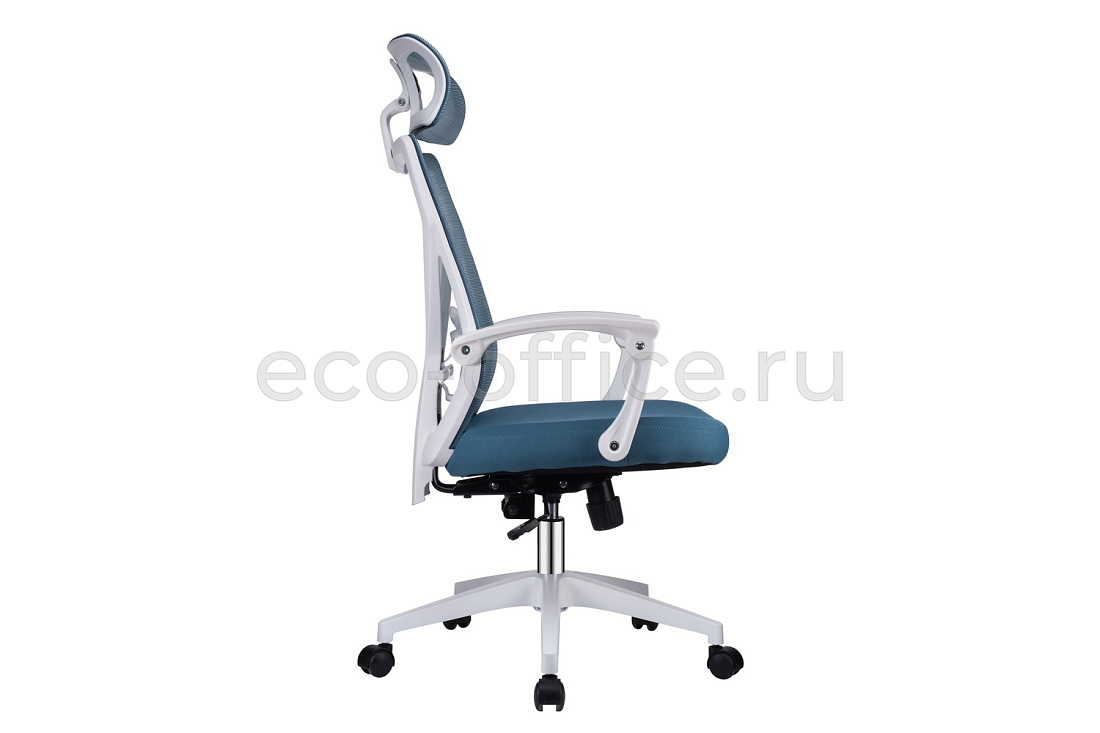 Кресло RV Chair OLIVER W-203 AC Белый пластик / Синяя ткань стоимость