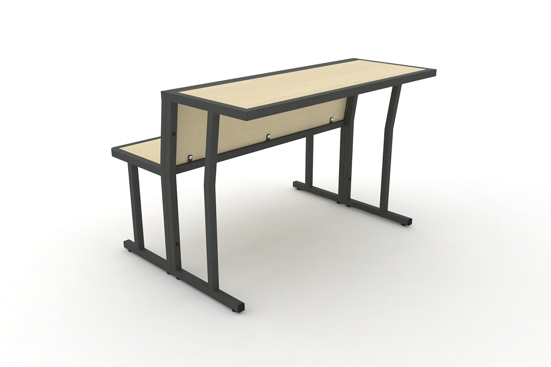 Комплект учебный скамья со столом DESK DKN-1500LS Клён / Антрацит металл  стоимость