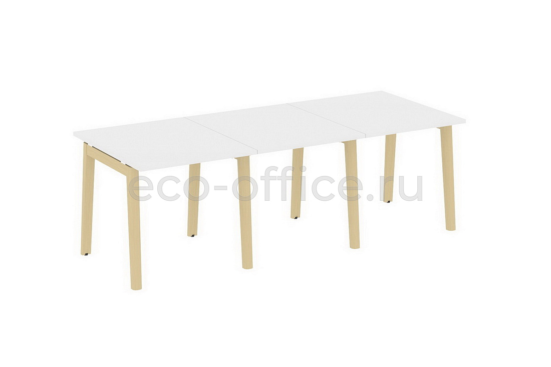 Стол переговорный (3 столешницы) ONIX WOOD OW.PRG-3.0 Белый Бриллиант / Дуб Светлый  стоимость
