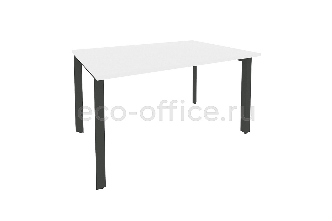 Стол переговорный (1 столешница) ONIX O.MP-PRG-1.3 Белый Бриллиант / Антрацит металл  купить в Санкт-Петербурге