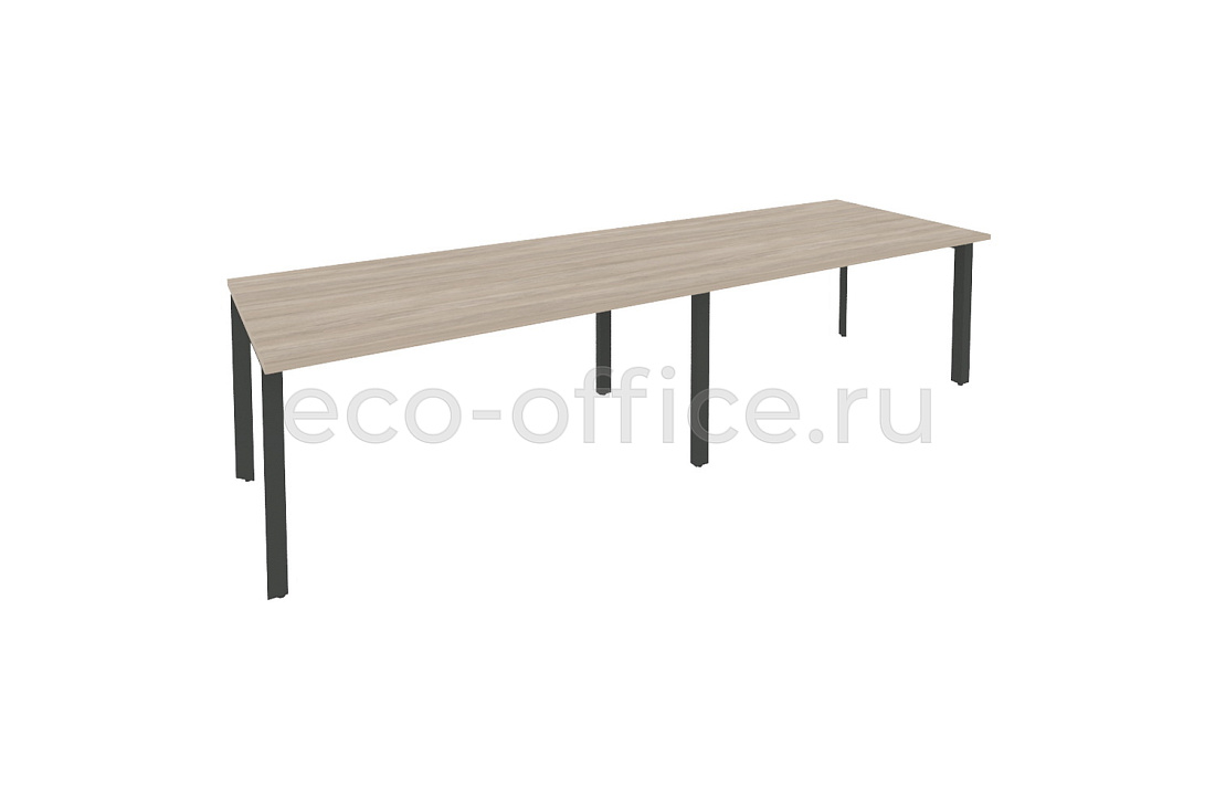Стол переговорный (2 столешницы) ONIX O.MP-PRG-2.4 Дуб Аттик / Антрацит металл  купить в Санкт-Петербурге
