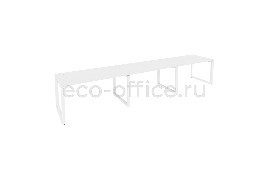 Рабочая станция на O-образном м/к ONIX O.MO-RS-3.3.8 Белый Бриллиант / Белый металл  купить в Санкт-Петербурге