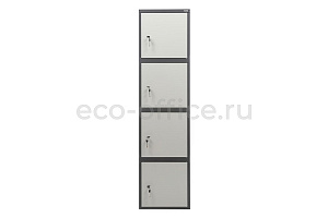 Шкаф бухгалтерский AIKO SL-185/4 Графит (RAL 7024) / Светло-серый (RAL 7038) фото