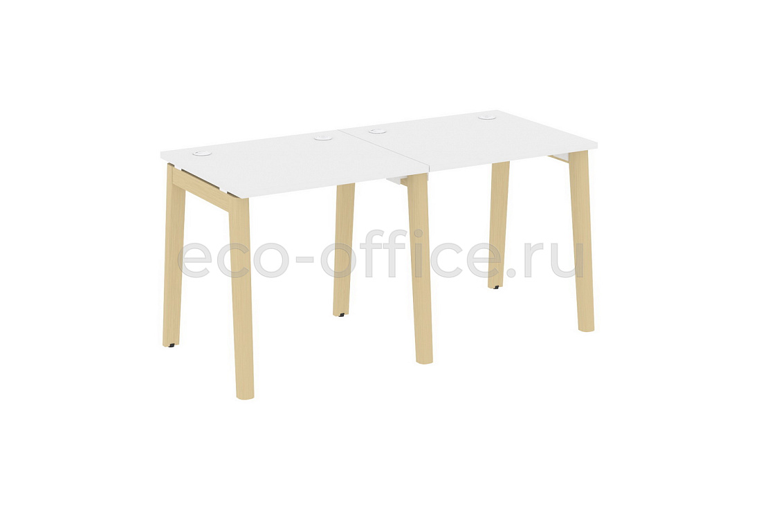 Рабочая станция на 2 рабочих места ONIX WOOD OW.RS-2.0.7 Белый Бриллиант / Дуб Светлый  стоимость