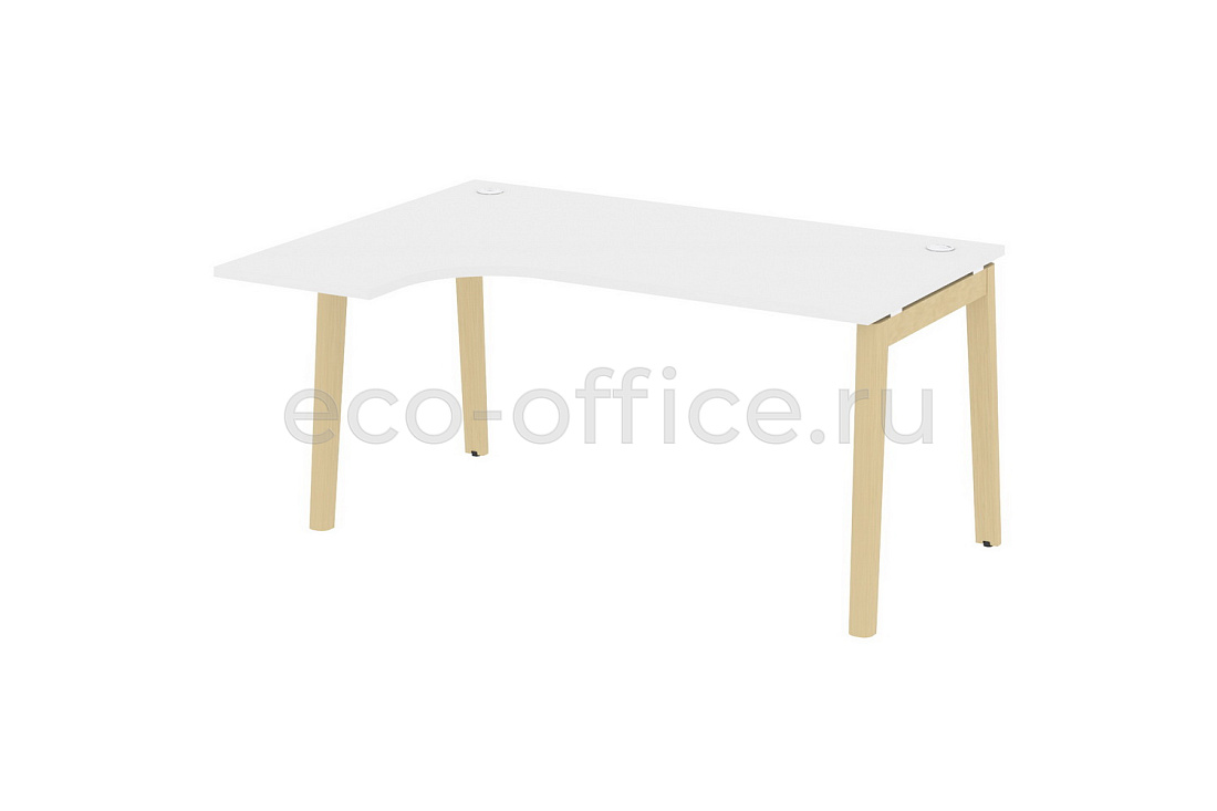 Стол эргономичный левый ONIX WOOD OW.SA-4 (L) Белый Бриллиант / Дуб Светлый  стоимость