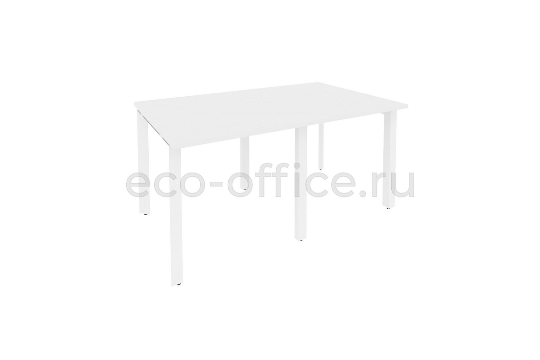 Стол переговорный (2 столешницы) ONIX O.MP-PRG-2.0 Белый Бриллиант / Белый металл  купить в Санкт-Петербурге