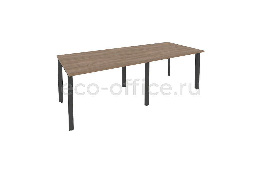 Стол переговорный (2 столешницы) ONIX O.MP-PRG-2.2 Дуб Аризона / Антрацит металл  купить в Санкт-Петербурге