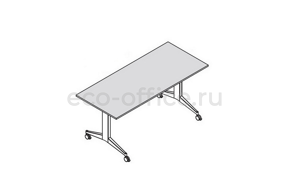 Стол с откидной столешницей 180х70 см  CHIUDO 151018 Walnut / Black   стоимость